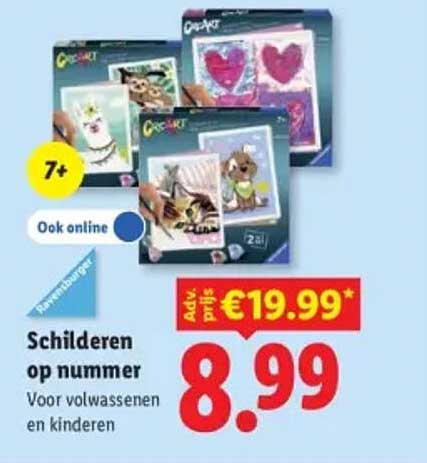 Schilderen op nummer Voor volwassenen en kinderen