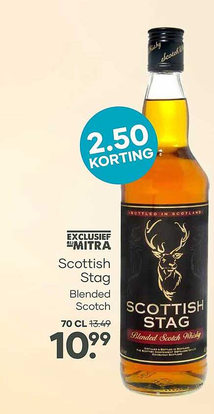 Scottish Stag Blended Scotch 2,50 korting