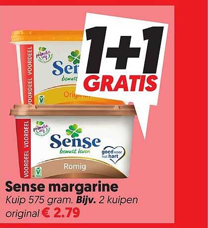 Sense margarine 1+1 GRATIS