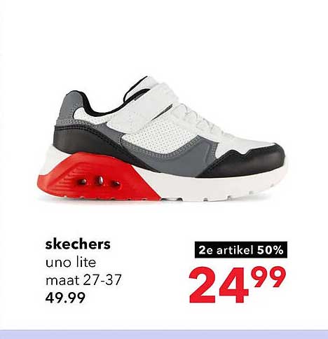 skechers uno lite maat 27-37 2e artikel 50%