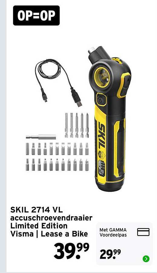 SKIL 2714 VL accuschroevendraaier Limited Edition Visma | Lease a Bike OP=OP