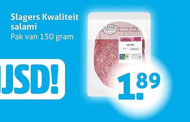 Slagers Kwaliteit salami Pak van 150 gram