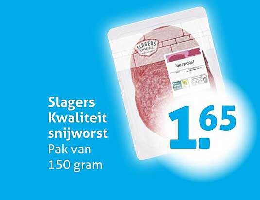 Slagers Kwaliteit snijworst Pak van 150 gram