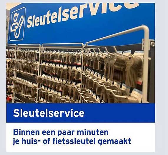 Sleutelservice Binnen een paar minuten je huis- of fietssleutel gemaakt