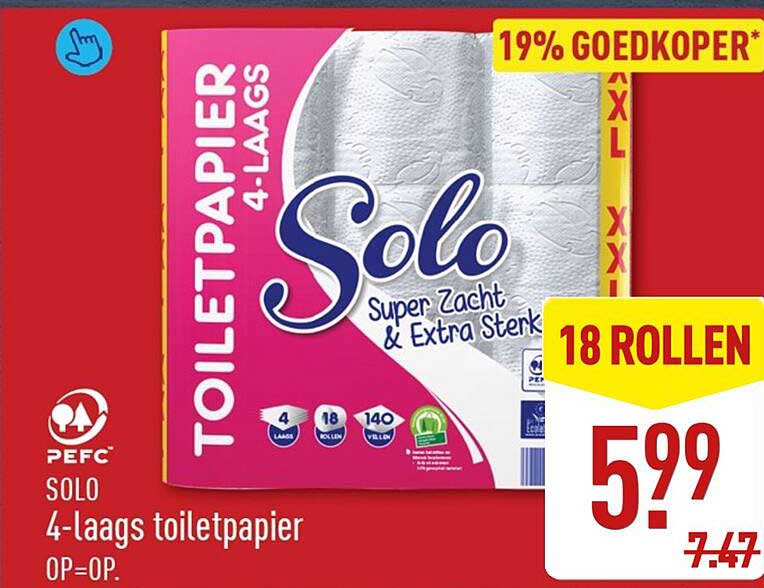 SOLO 4-laags toiletpapier