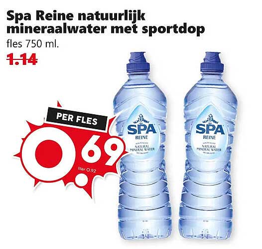 Spa Reine natuurlijk mineraalwater met sportdop
