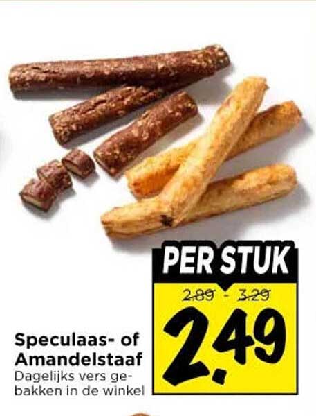 Speculaas- of Amandelstaaf PER STUK