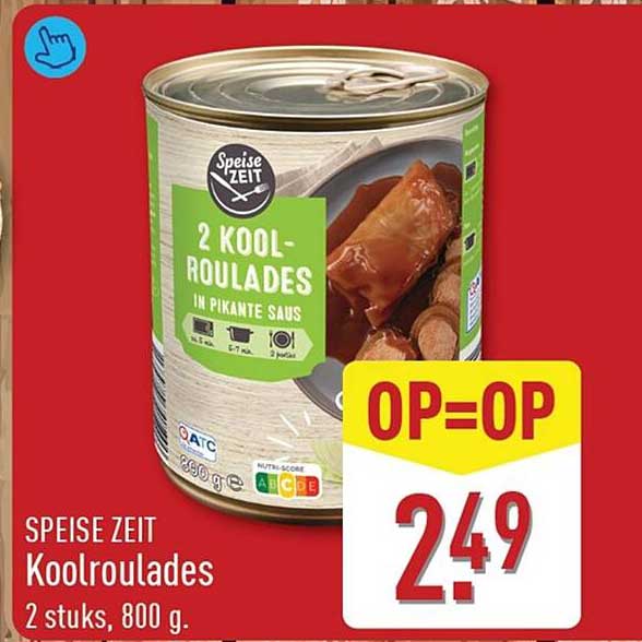 Speise Zeit Koolroulades 2 stuks, 800 g. OP=OP