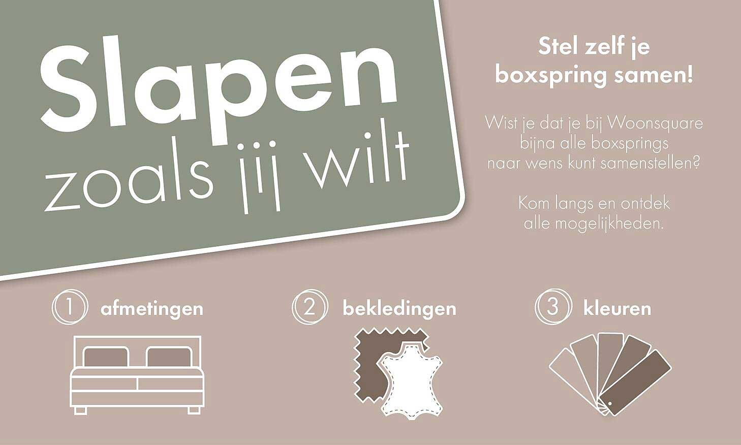 Stel zelf je boxspring samen!