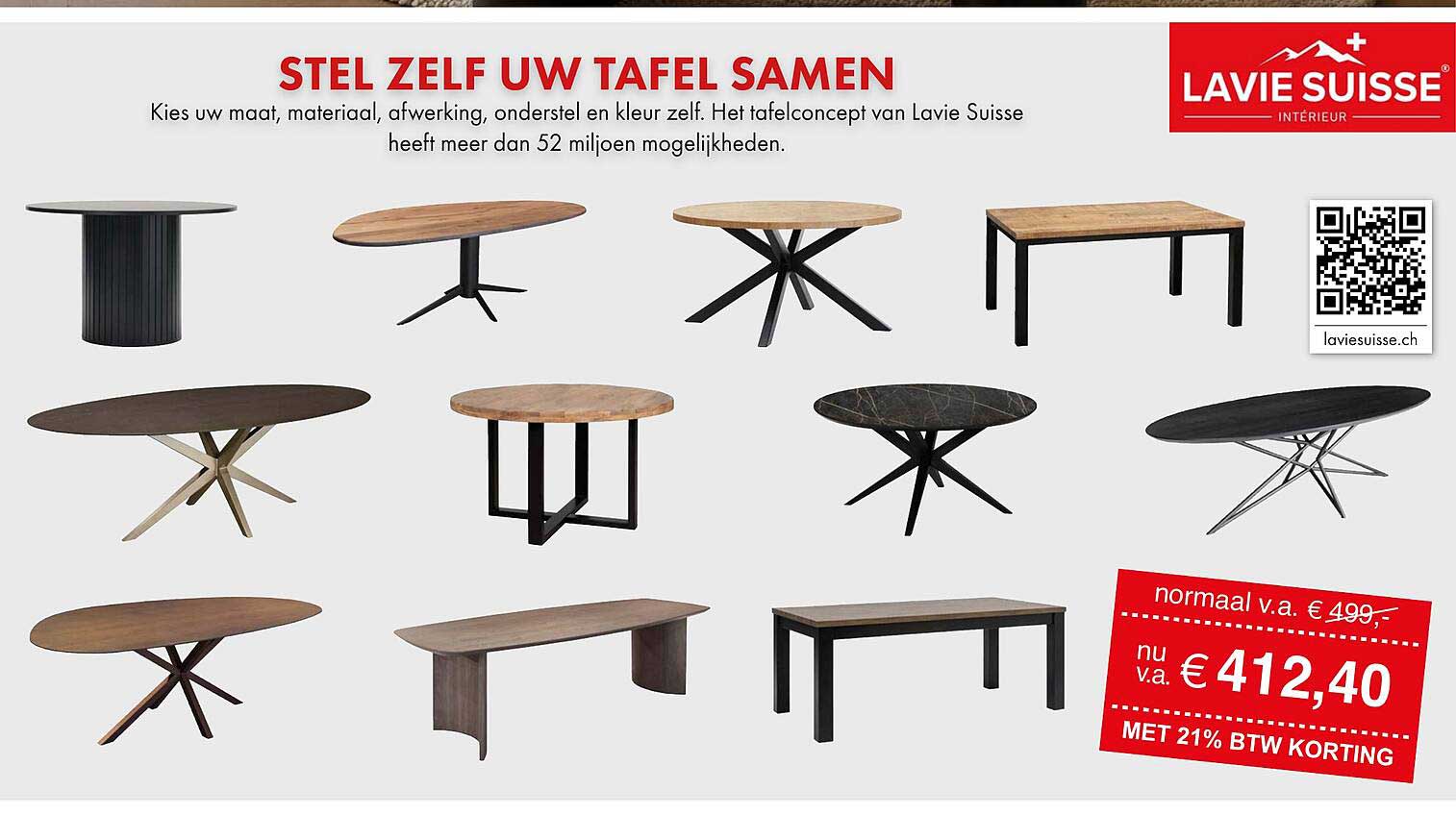 STEL ZELF UW TAFEL SAMEN