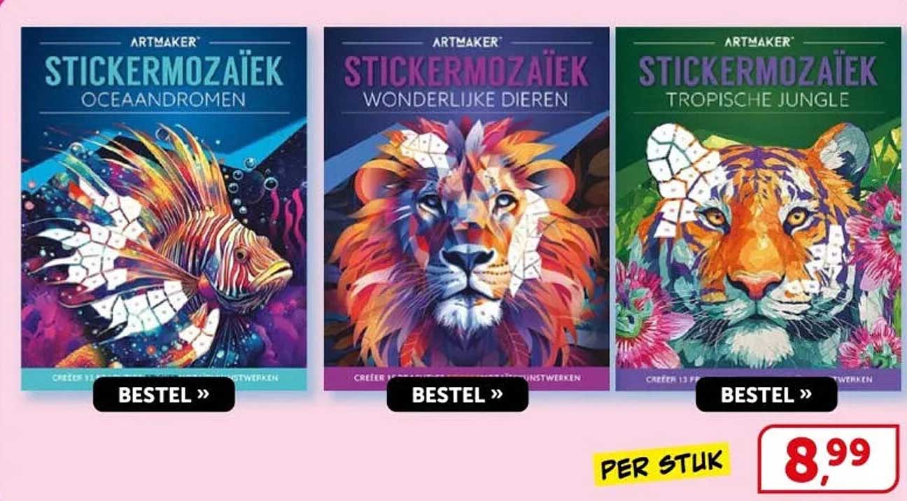STICKERMOZAÏEK OCEAANDROMEN