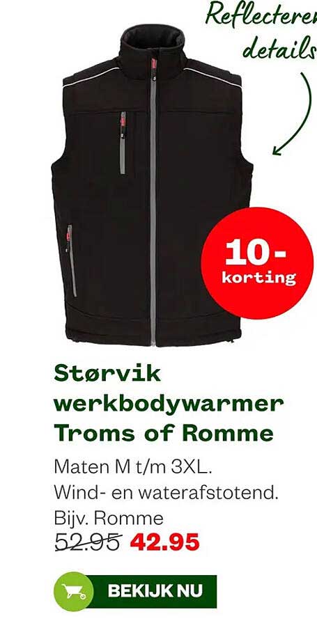 Størvik werkbodywarmer Troms of Romme 10- korting