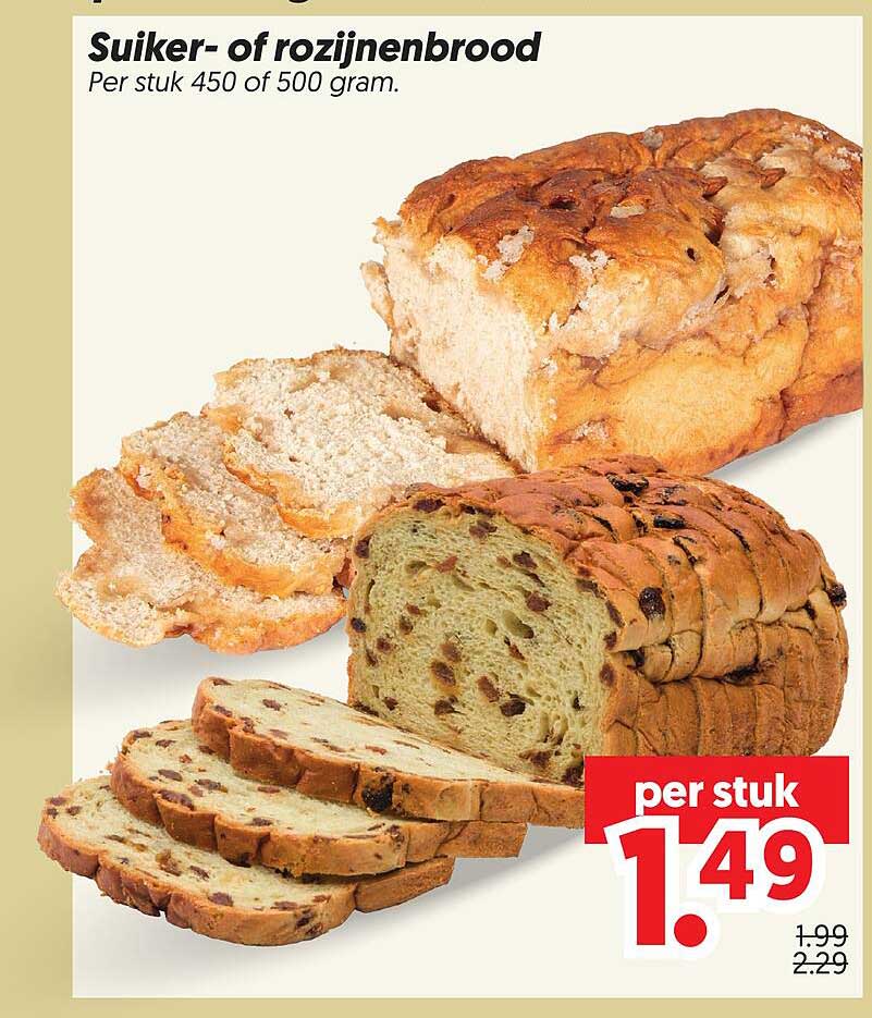 Suiker- of rozijnenbrood