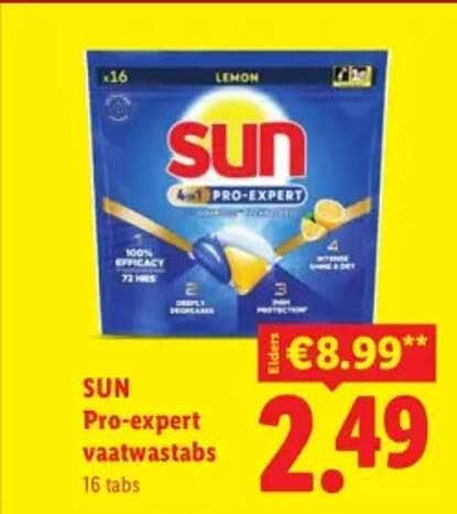 SUN Pro-expert vaatwastabs 16 tabs