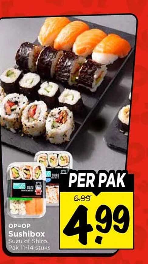 Sushibox Sushi Shiro, Pak 11-14 stuks