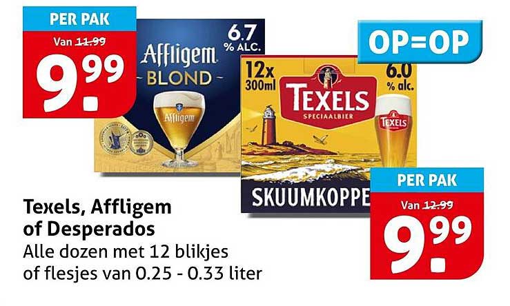 Texels, Affligem of Desperados