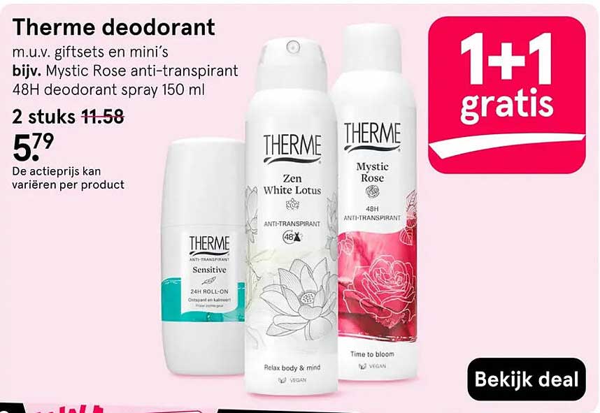 Therme deodorant 1+1 gratis