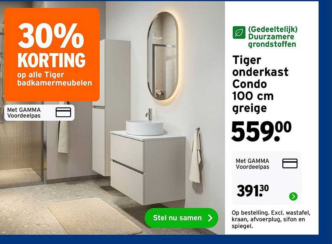 Tiger onderkast Condo 100 cm greige