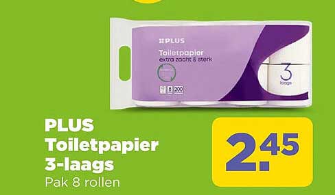 Toiletpapier 3-laags Pak 8 rollen