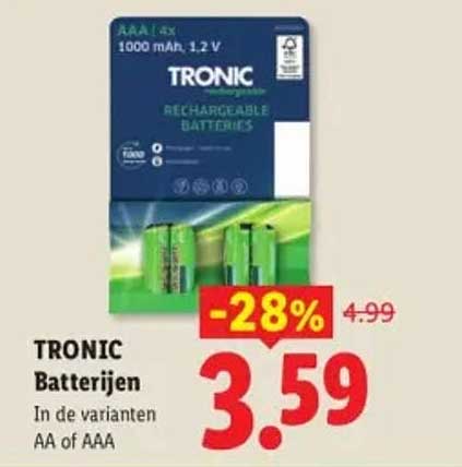TRONIC Batterijen