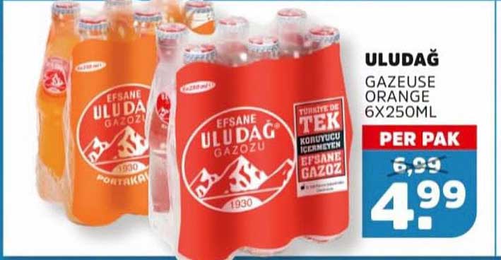 ULUDAĞ GAZEUSE ORANGE 6X250ML PER PAK