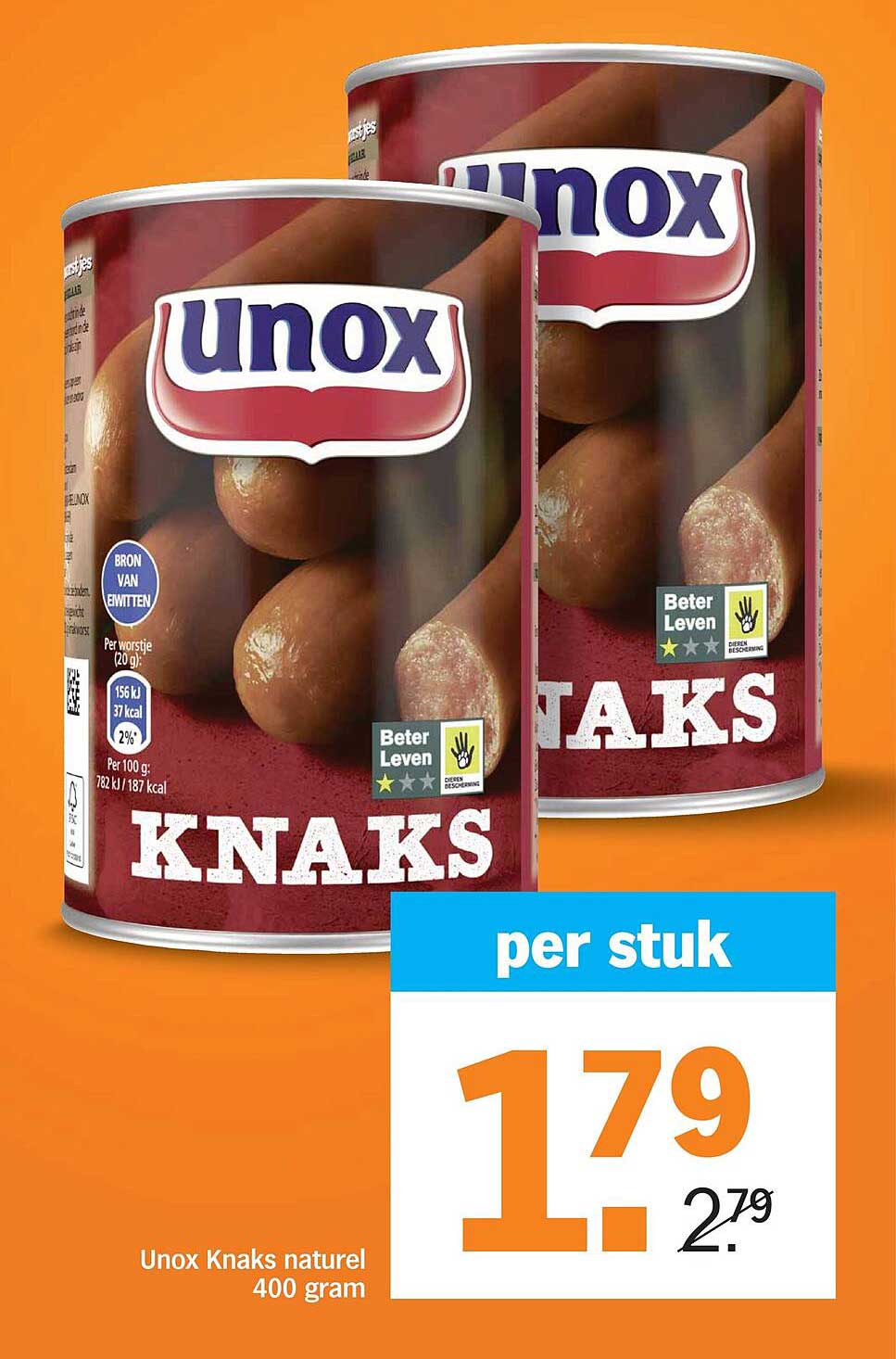 Unox Knaks naturel 400 gram