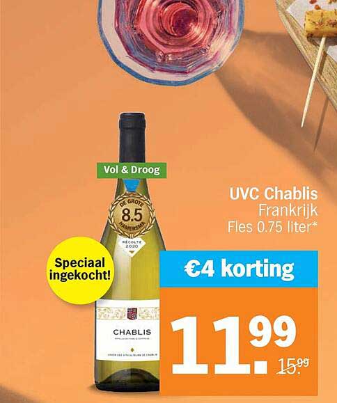 UVC Chablis Frankrijk Fles 0.75 liter* €4 korting