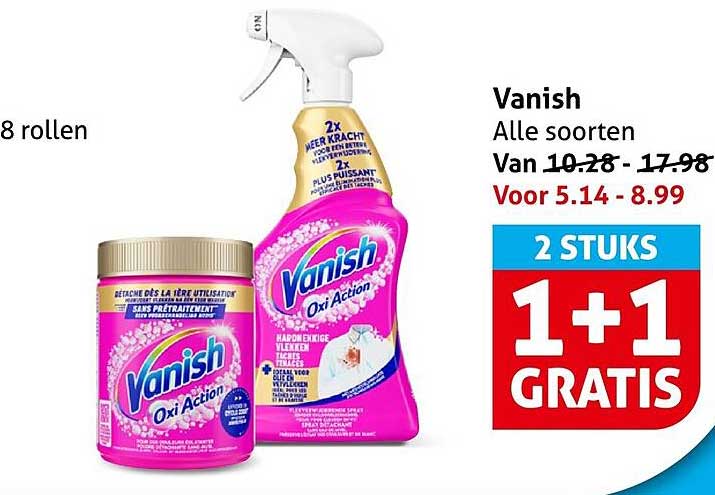 Vanish Alle soorten 1+1 GRATIS