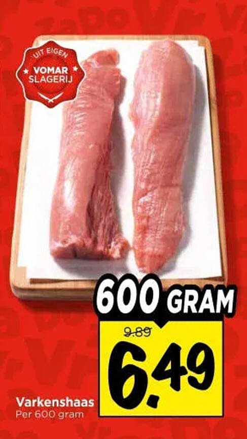 Varkenshaas Per 600 gram