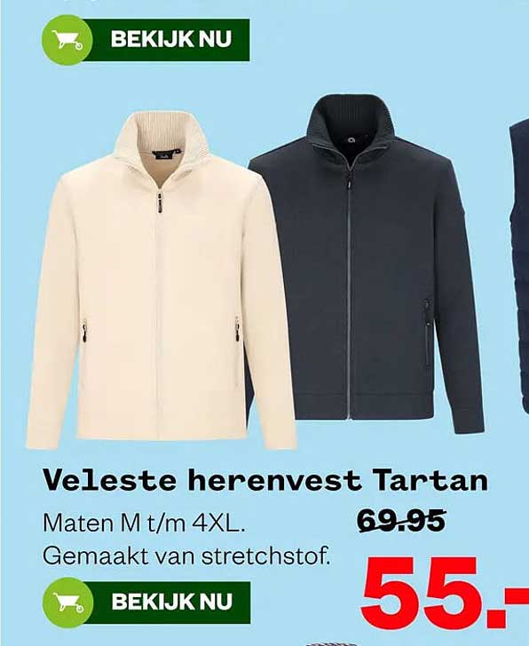 Veleste herenvest Tartan