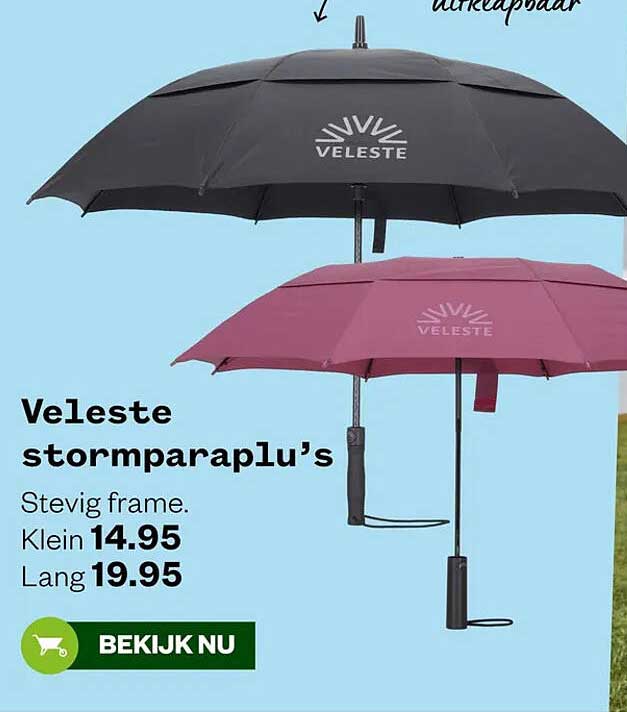 Veleste stormparaplu's