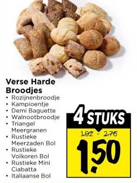 Verse Harde Broodjes 4 STUKS
