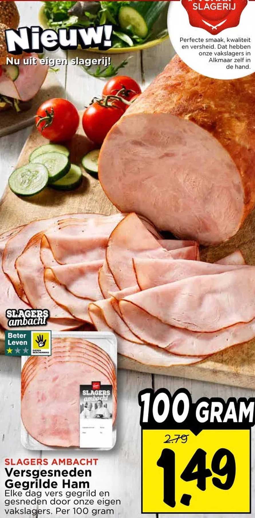 Versgesneden Gegrilde Ham