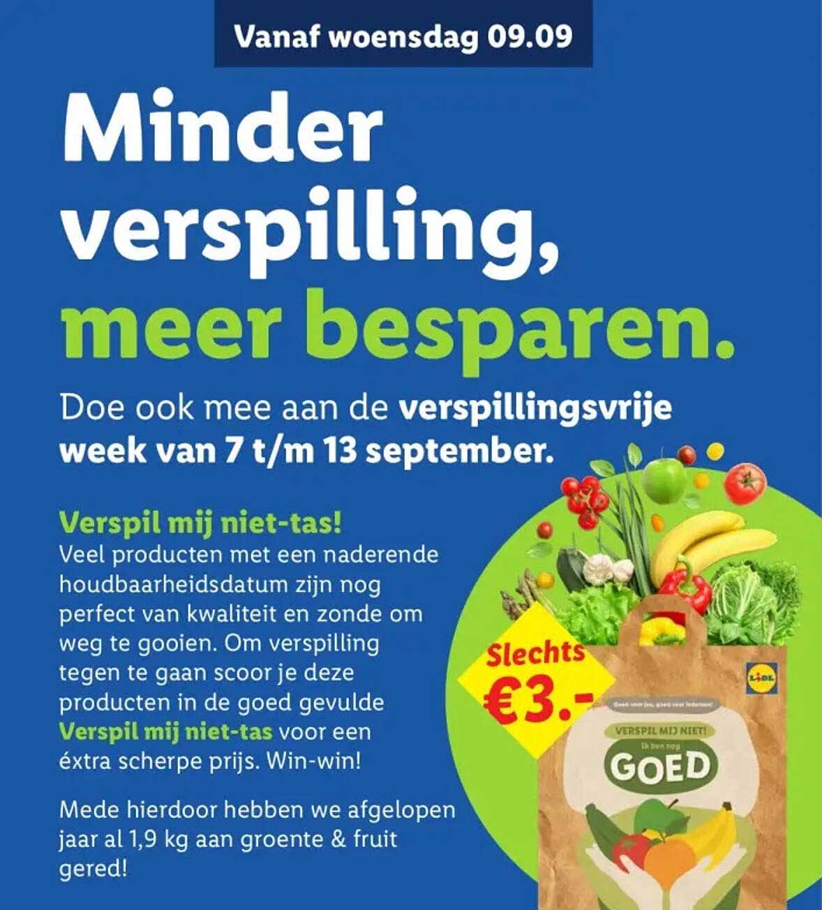 Verspil mij niet-tas!