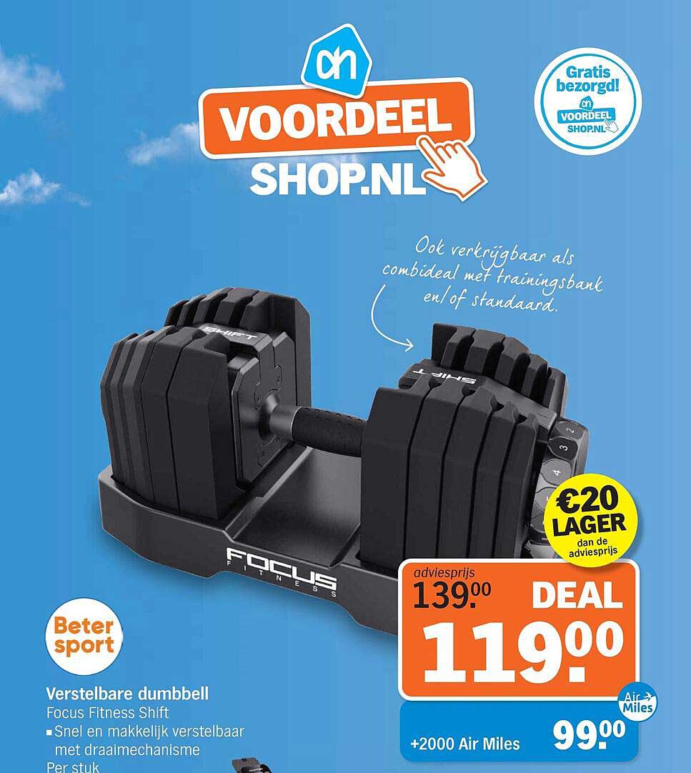 Verstelbare dumbbell Focus Fitness Shift