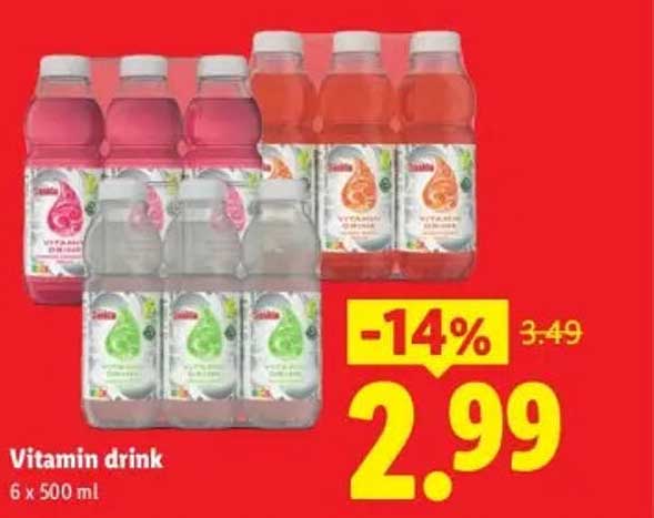 Vitamin drink 6 x 500 ml -14%