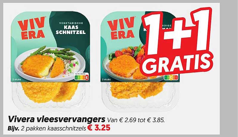 Vivera vleesvervangers 1+1 gratis