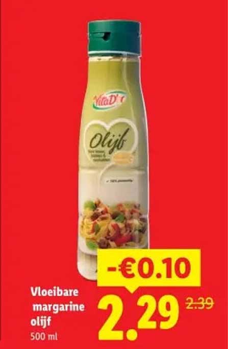 Vloeibare margarine olijf 500 ml