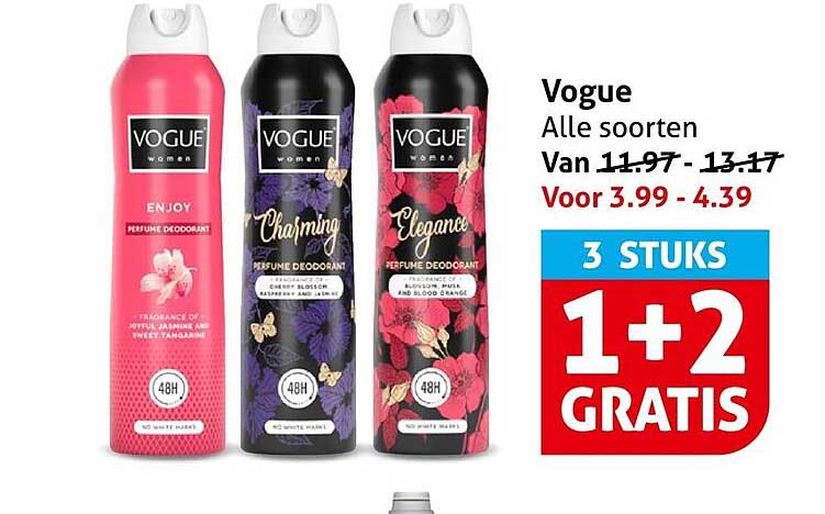 Vogue Alle soorten 3 stuks 1+2 gratis