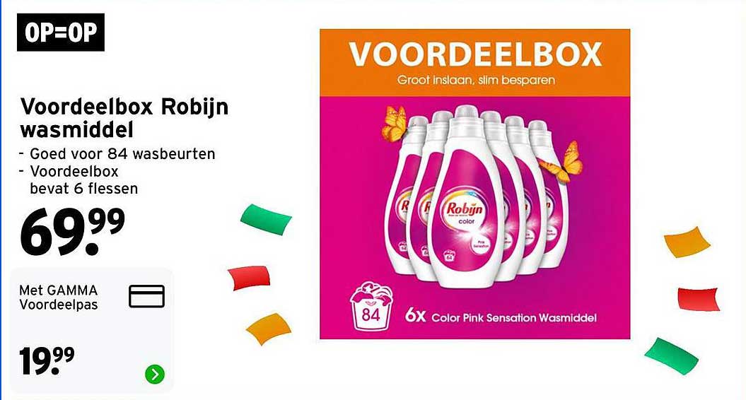 Voordeelbox Robijn wasmiddel