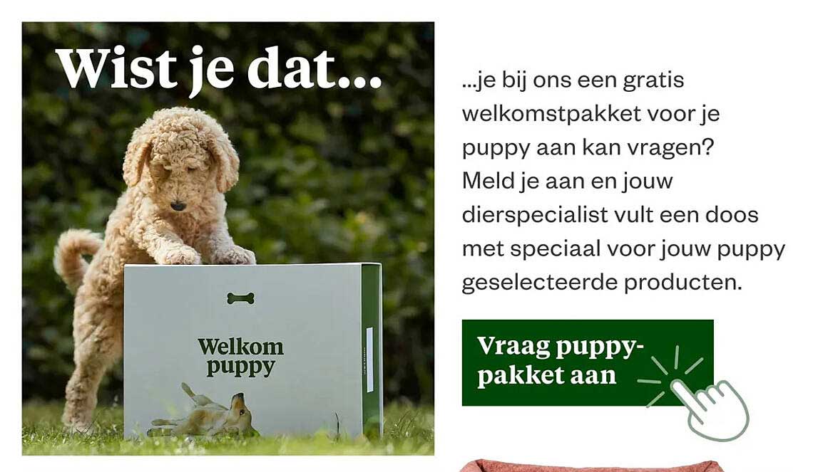 Vraag puppy-pakket aan