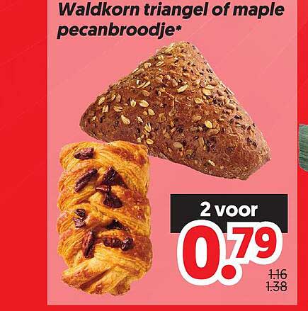 Waldkorn triangel of maple pecanbroodje*