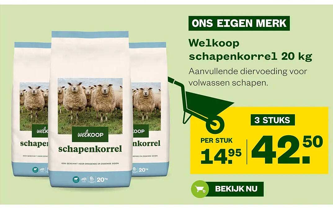 Welkoop schapenkorrel 20 kg