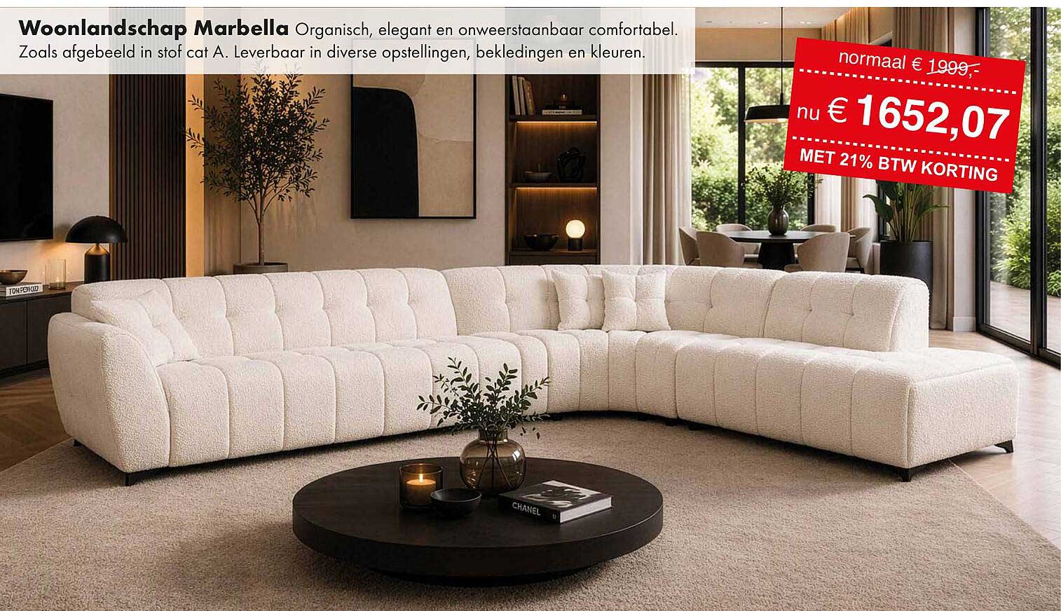 Woonlandschap Marbella Organisch, elegant en onweerstaanbaar comfortabel.