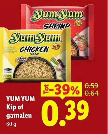 YUM YUM Kip of garnalen 60 g -39%