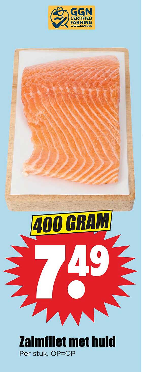 Zalmfilet met huid