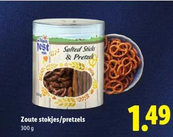Zoute stokjes/pretzels