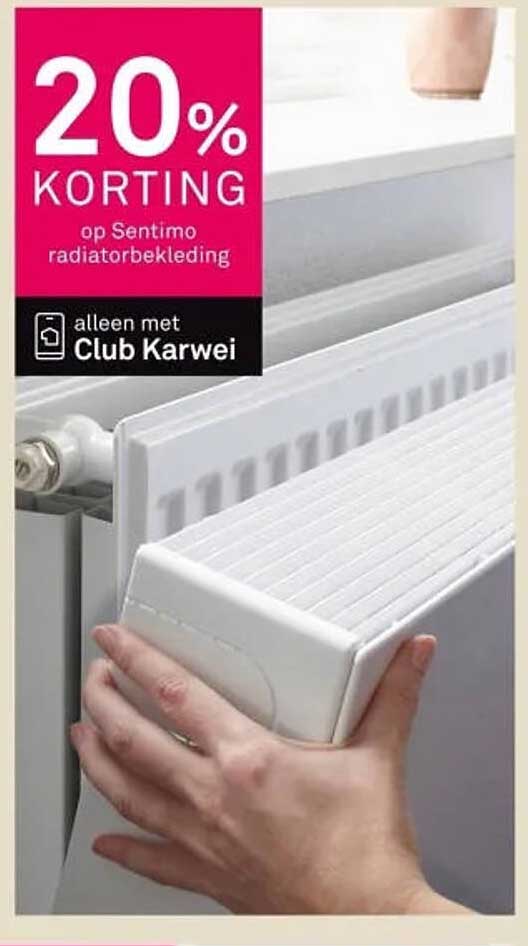 20% KORTING op Sentimo radiatorbekleding alleen met Club Karwei