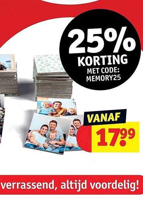 25% KORTING MET CODE: MEMORY25