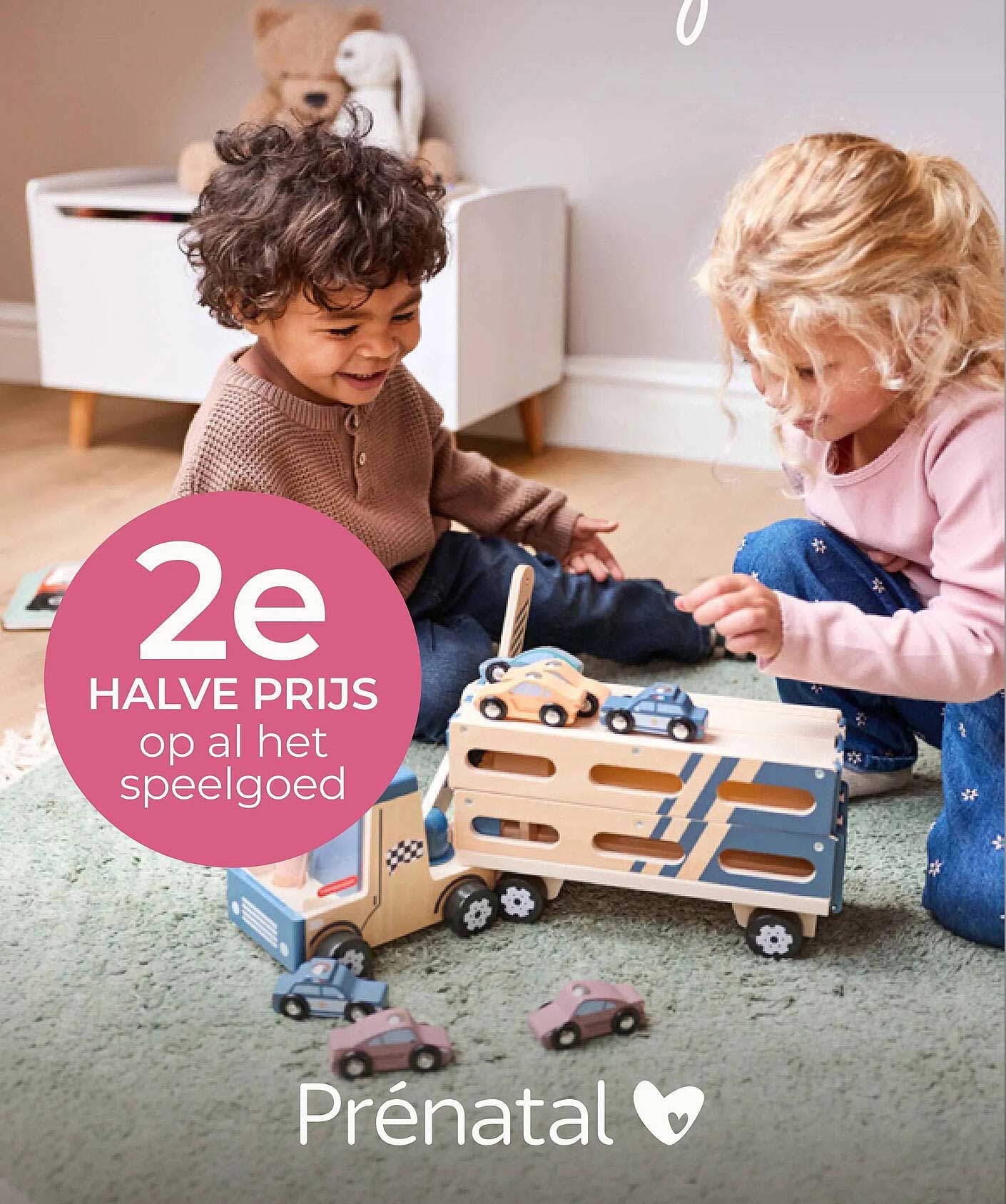 2e halve prijs op al het speelgoed